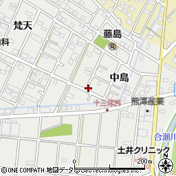愛知県小牧市藤島町中島周辺の地図