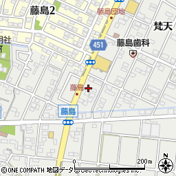 愛知県小牧市藤島町梵天43周辺の地図