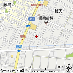 愛知県小牧市藤島町梵天67周辺の地図