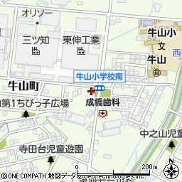 愛知県春日井市牛山町1196周辺の地図
