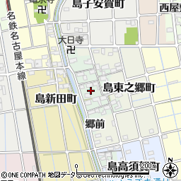 愛知県稲沢市島町周辺の地図