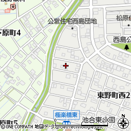 愛知県春日井市東野町西2丁目14周辺の地図