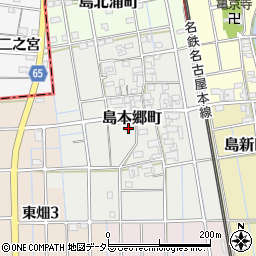 愛知県稲沢市島本郷町147周辺の地図