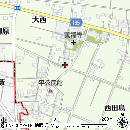 愛知県一宮市玉野平1136周辺の地図
