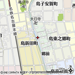 愛知県稲沢市島町免定田周辺の地図