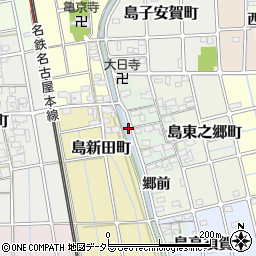 愛知県稲沢市島町（免定田）周辺の地図