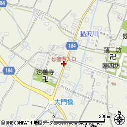 妙蓮寺入口周辺の地図