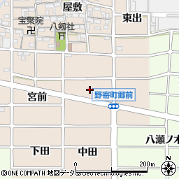 愛知県岩倉市野寄町郷前周辺の地図