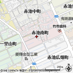 愛知県稲沢市赤池南町周辺の地図