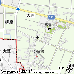 愛知県一宮市玉野大西70周辺の地図
