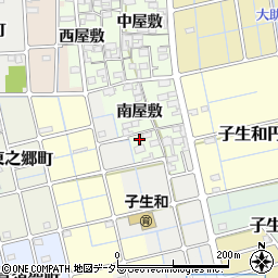 愛知県稲沢市子生和町南屋敷周辺の地図