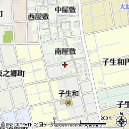 愛知県稲沢市子生和町（南屋敷）周辺の地図