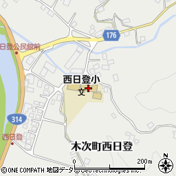 雲南市立西日登小学校周辺の地図