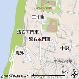愛知県稲沢市祖父江町祖父江（繁右エ門東）周辺の地図