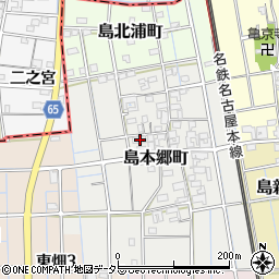 愛知県稲沢市島本郷町77周辺の地図