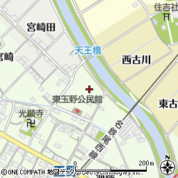 愛知県一宮市玉野北野方周辺の地図