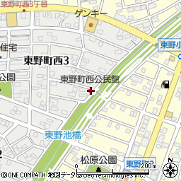 愛知県春日井市東野町西3丁目16-9周辺の地図