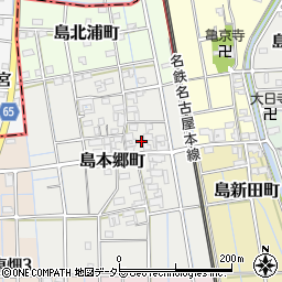 愛知県稲沢市島本郷町82周辺の地図