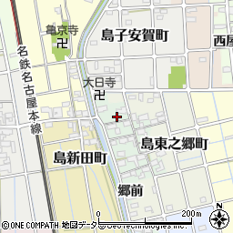愛知県稲沢市島町（東之郷）周辺の地図