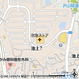 京急ストア湘南池上店周辺の地図