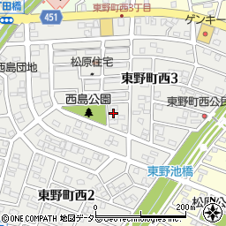 愛知県春日井市東野町西3丁目7-2周辺の地図