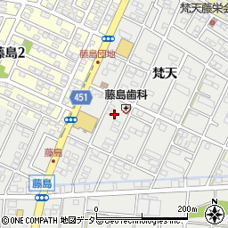 愛知県小牧市藤島町梵天79周辺の地図