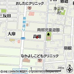 愛知県岩倉市稲荷町高畑周辺の地図