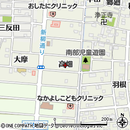 愛知県岩倉市稲荷町（高畑）周辺の地図
