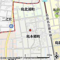 愛知県稲沢市島本郷町71周辺の地図