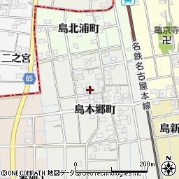 愛知県稲沢市島本郷町70周辺の地図