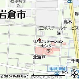 愛知県岩倉市川井町シメノ周辺の地図