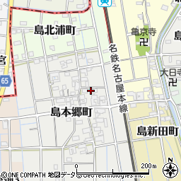 愛知県稲沢市島本郷町84周辺の地図