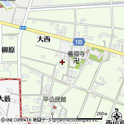 愛知県一宮市玉野大西1278周辺の地図
