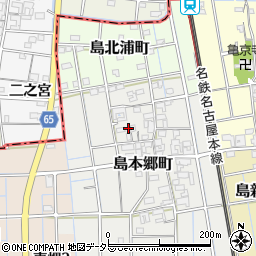愛知県稲沢市島本郷町68周辺の地図