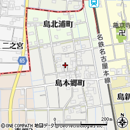 愛知県稲沢市島本郷町69周辺の地図