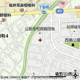 愛知県春日井市東野町西2丁目16-16周辺の地図