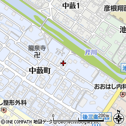 滋賀県彦根市中藪町周辺の地図