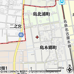 愛知県稲沢市島本郷町24周辺の地図