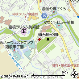 箱根町役場　仙石原いこいの家周辺の地図