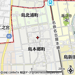 愛知県稲沢市島本郷町58周辺の地図