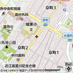 滋賀県彦根市京町周辺の地図