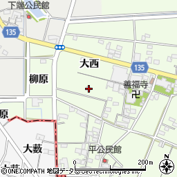 愛知県一宮市玉野大西42周辺の地図