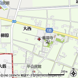 愛知県一宮市玉野大西1277周辺の地図