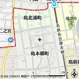 愛知県稲沢市島本郷町63周辺の地図