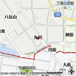 愛知県一宮市明地丸川周辺の地図
