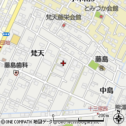 愛知県小牧市藤島町梵天161周辺の地図