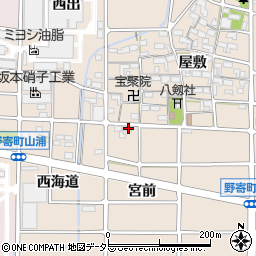 愛知県岩倉市野寄町宮前周辺の地図