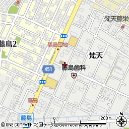 愛知県小牧市藤島町梵天28周辺の地図