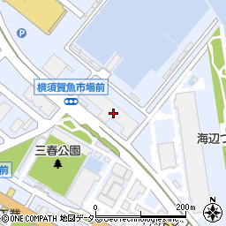 横須賀丸十魚市場周辺の地図