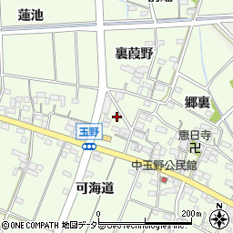 愛知県一宮市玉野中瀬古周辺の地図